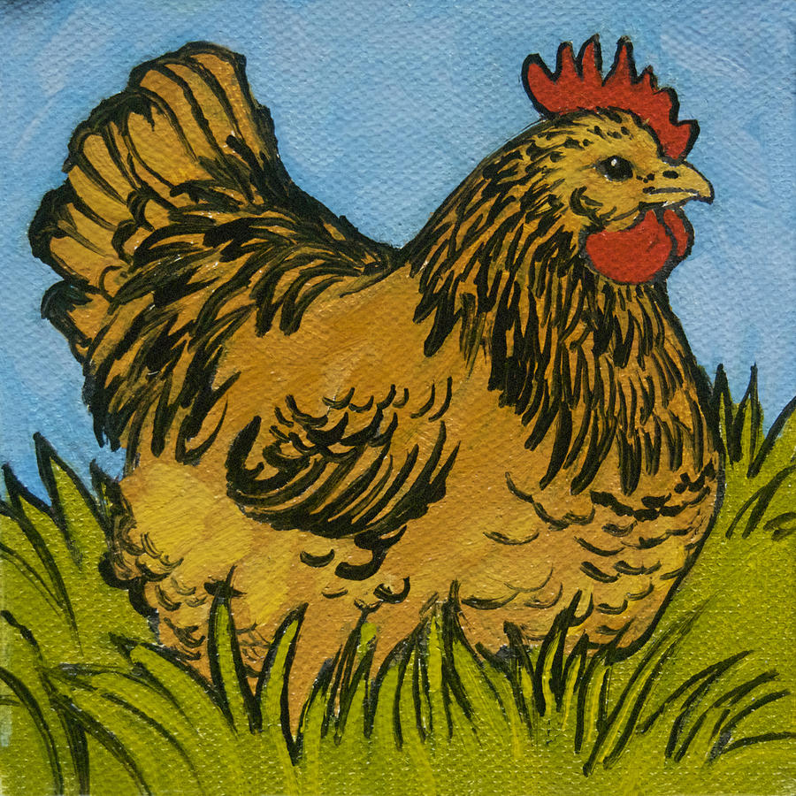 Chicken Painting - Chicken Little 7 by Tracie Thompson