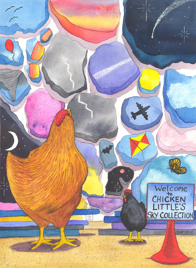 Chicken Littles Sky Collection Painting by Catherine G McElroy