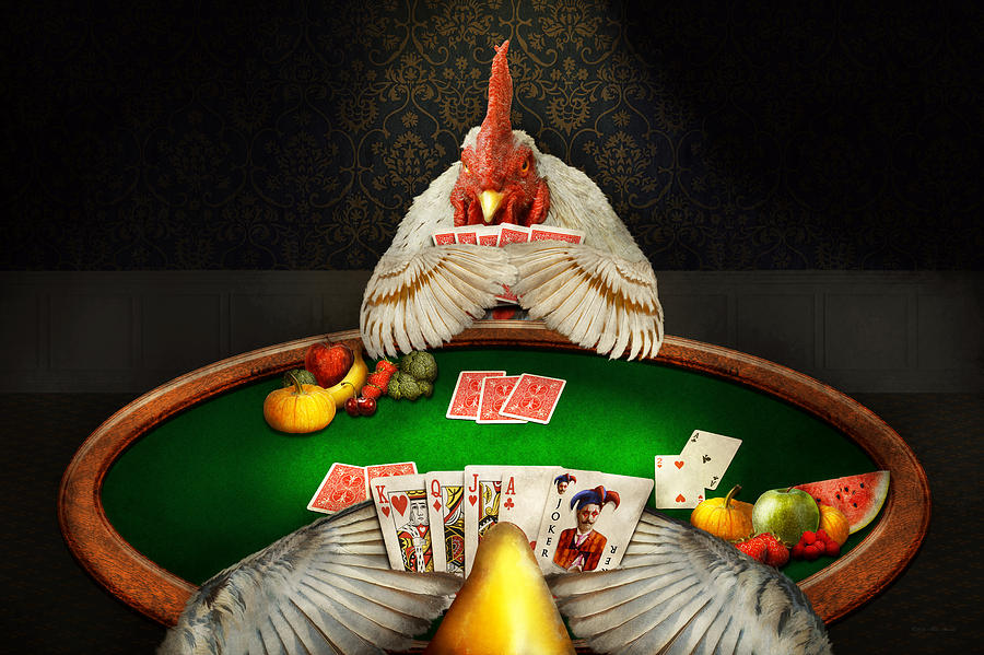 Chicken Photograph - Chicken - Playing chicken by Mike Savad