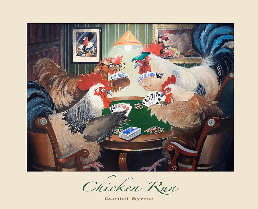 Chicken Painting - Chicken Run by Daniel Byrne