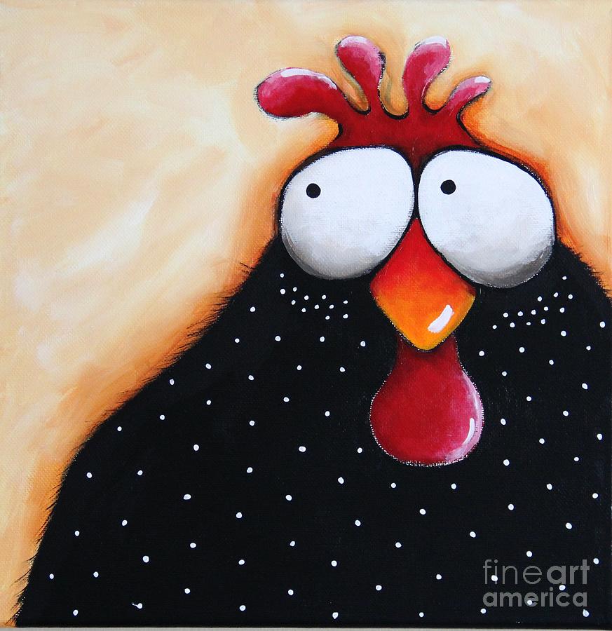 Chicken Painting - Chicken Soup by Lucia Stewart