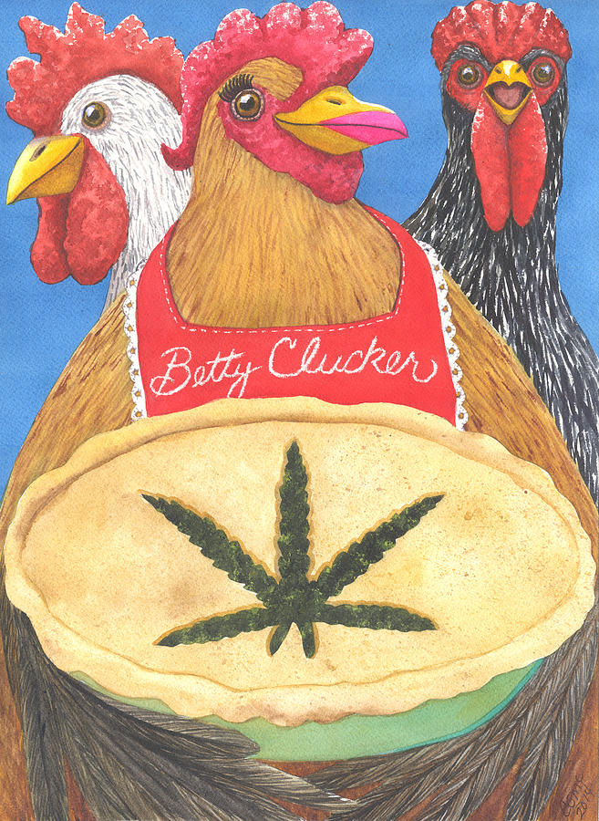Chickens Pot Pie Painting by Catherine G McElroy