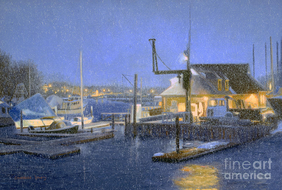 Boat Yard Blues Painting by Candace Lovely