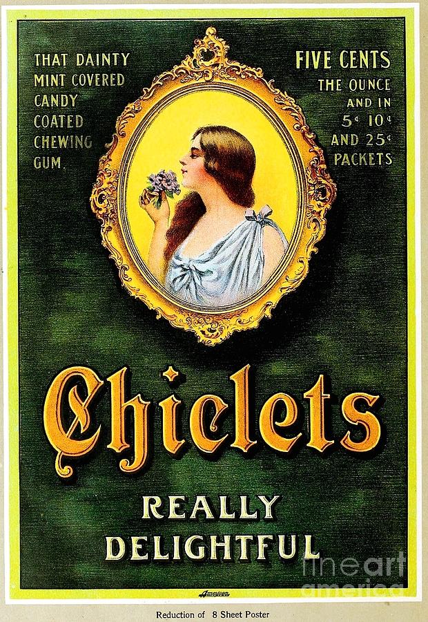 Chiclets Vintage Poster Photograph by Action