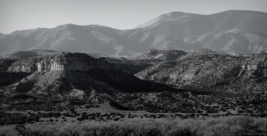 Chicoma Mountain Black and White Photograph by Aaron Burrows