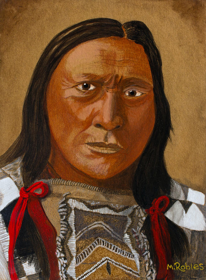 Chief Hollow Horn Bear Painting by Mike Robles
