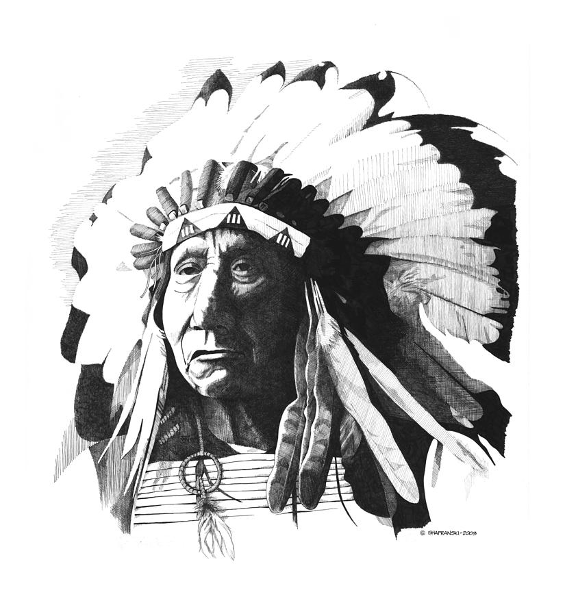 Chief Red Cloud Drawing by Paul Shafranski - Pixels