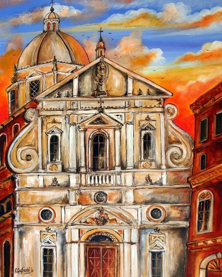 Chiesa del Gesu Roma Painting by Roberto Gagliardi