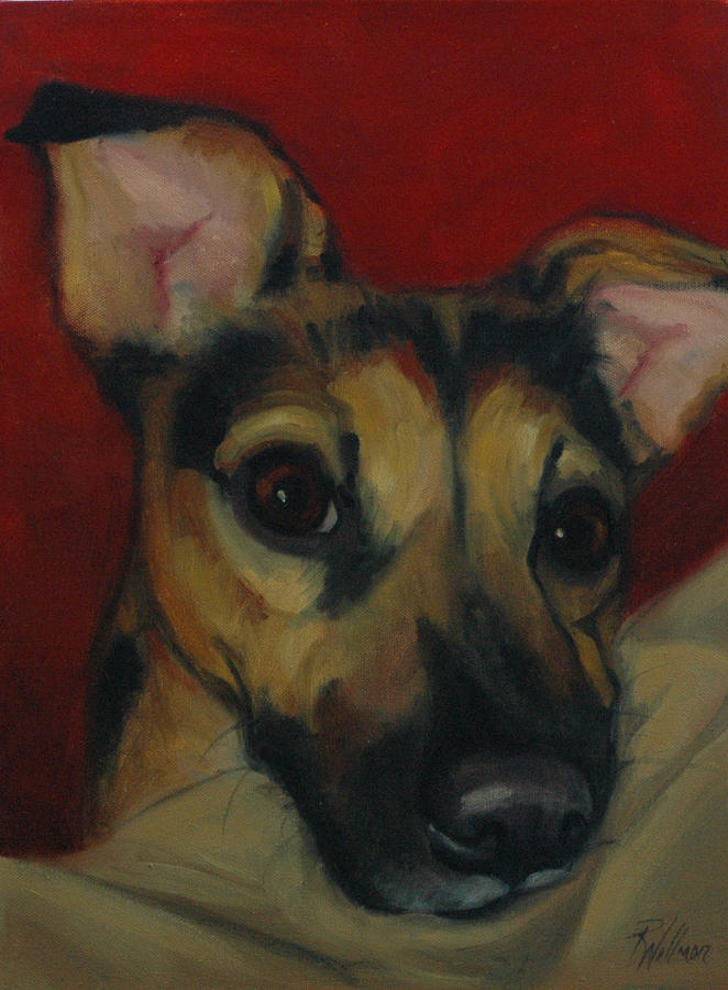 Chihuahua Painting - Chihuahua Face by Pet Whimsy  Portraits