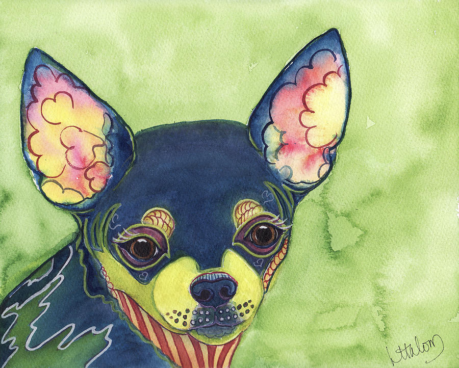 Chihuahua Painting by Greg and Linda Halom