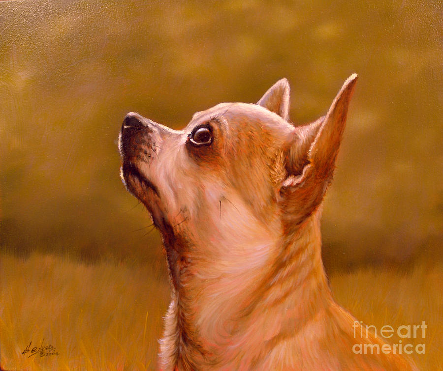 Chihuahua Portrait Painting by John Silver