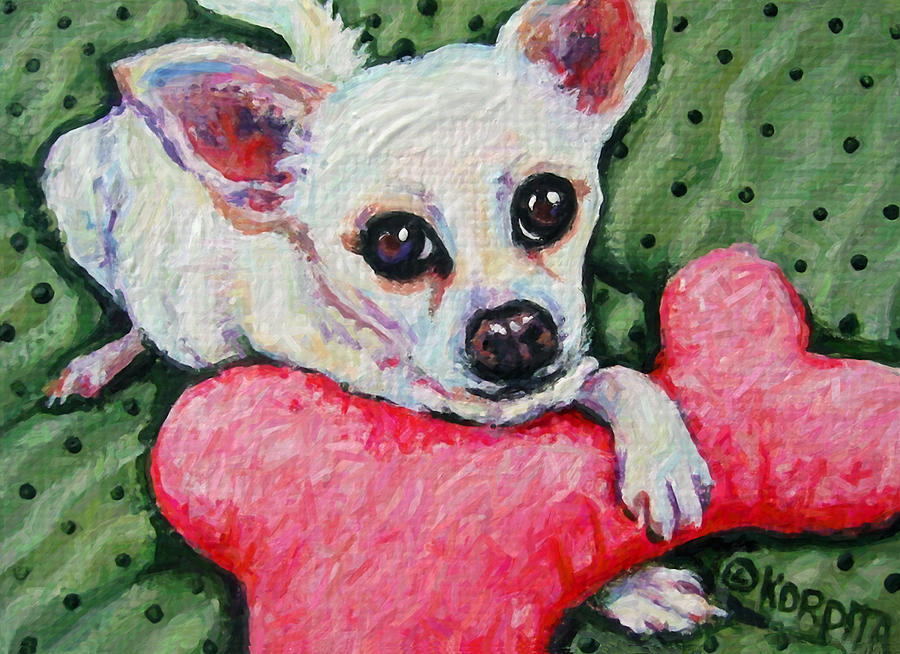Chihuahua Who Came to Visit Painting by Rebecca Korpita