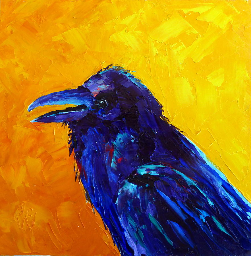 Chihuahuan Raven Painting by Susan Woodward