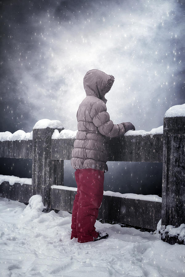 Winter Photograph - Child In Snow by Joana Kruse