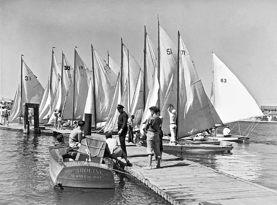 Child Skippers In LA Regatta Photograph by Underwood Archives