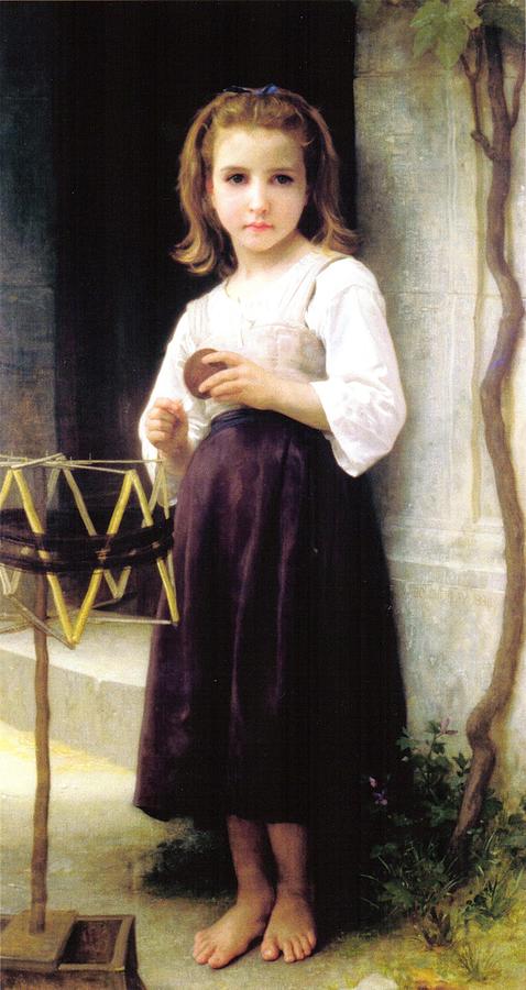 Child With A Ball Of Wool Digital Art by William Bouguereau 