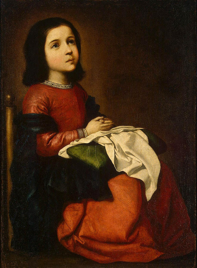 Childhood of the Virgin Painting by Francisco de Zurbaran
