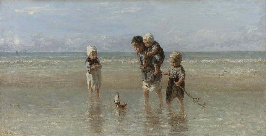 Children of the Sea Painting by Jozef Israels