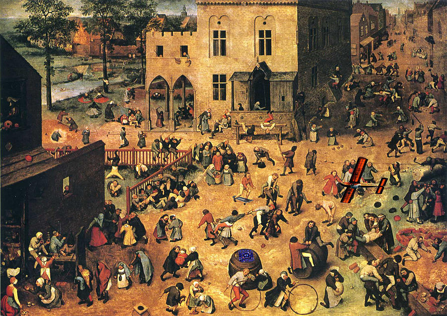Childrens Games-1560 Digital Art by Pieter Bruegel the Elder
