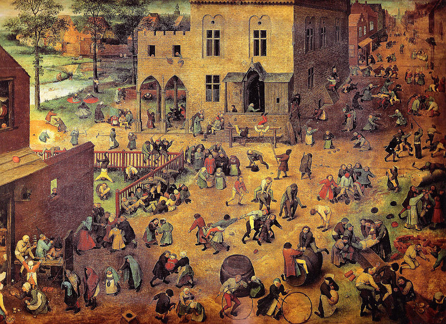 Children S Games Painting Painting By   Childrens Games Painting Pieter Bruegel 