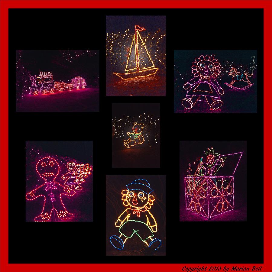 Computer Graphics Photograph - Childrens Toys In Lights Poster 2 by Marian Bell Computer Graphics Photograph - Childrens Toys In Lights Poster 2 by Marian Bell