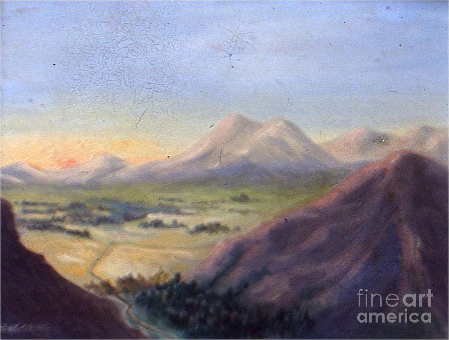 Chilean landscape Painting by Jean Pierre Bergoeing