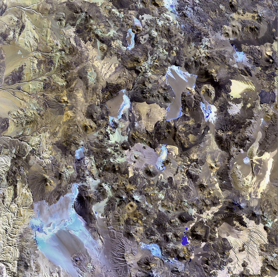 Chilean Volcanoes Photograph by USGS Landsat