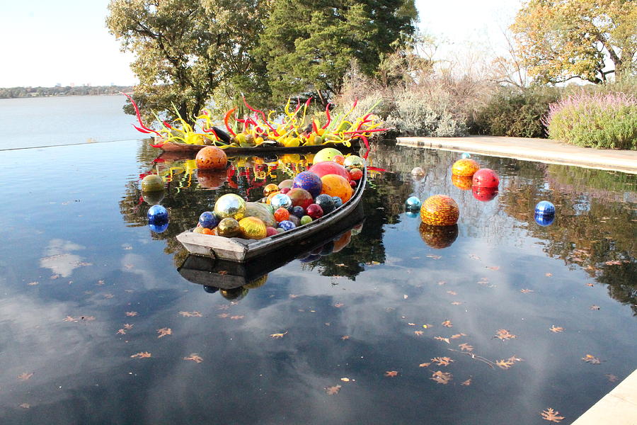 Dallas Arboretum Photograph - Chilhulys Float Boat / Carnival Boat by Lorri Crossno