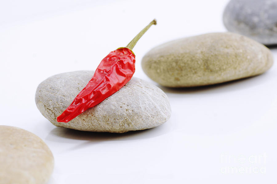 Kitchen Photograph - Chili of Naturestones by Tanja Riedel