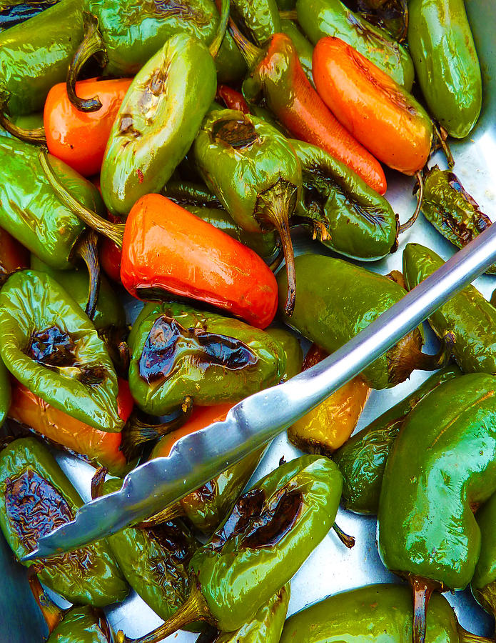 Chilis on the Grill Photograph by Karol Blumenthal