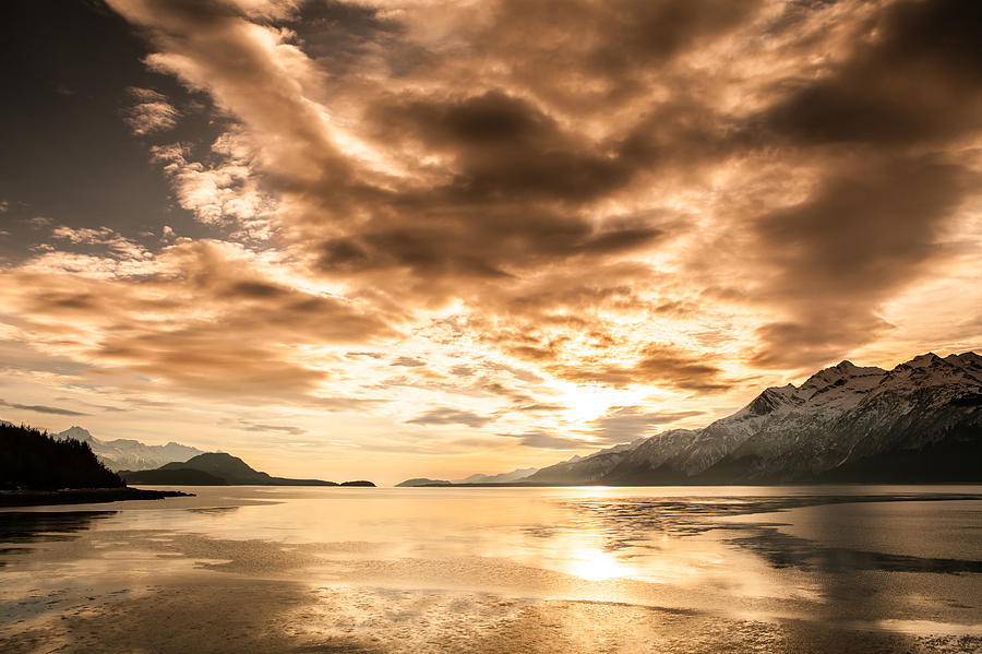 Chilkat Inlet Sunset Photograph by Michele Cornelius