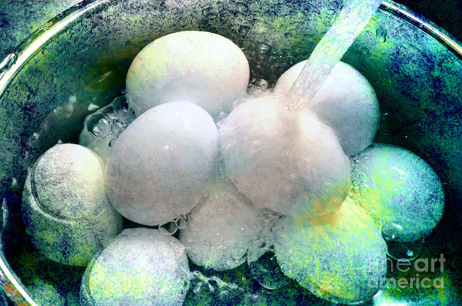 Egg Photograph - Chill Out Color Frenzy Blue And Green by Andee Design