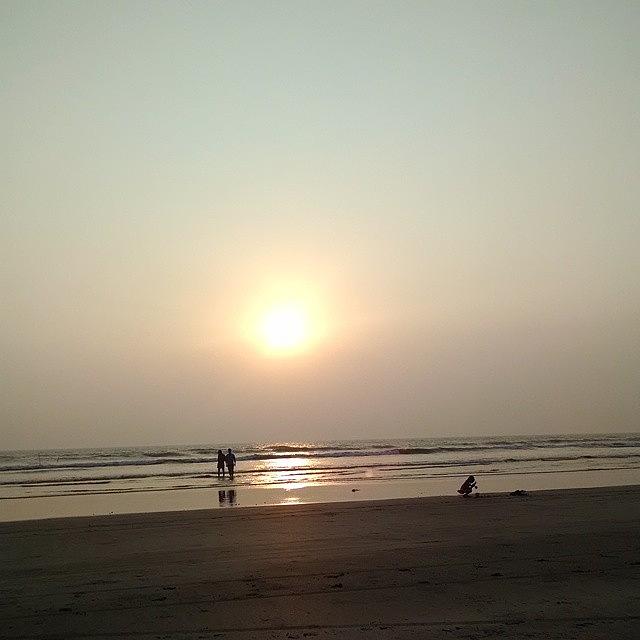 Sunset Photograph - Chill Time! #kashid #nadgaon #beach by Vishwajeet Kale