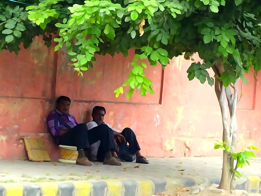 Chilling by the Roadside in Jaipur Rajasthan India Photograph by Sue Jacobi