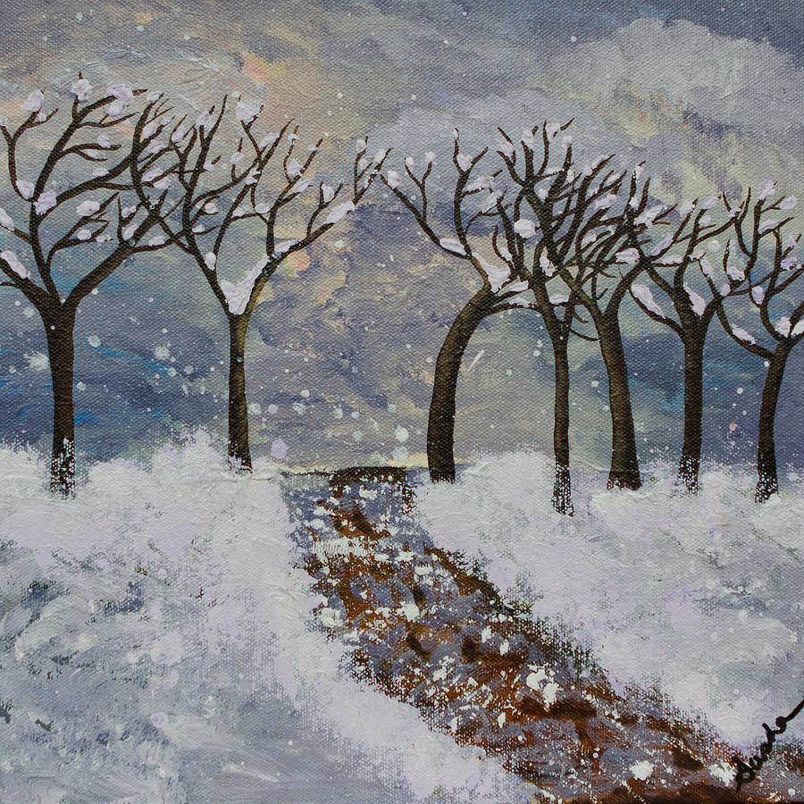 Winter Painting - Chilling by Sasha Moye