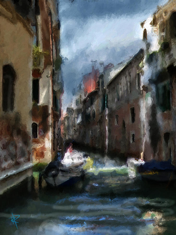 Chilly Night in Venice Mixed Media by Russell Pierce