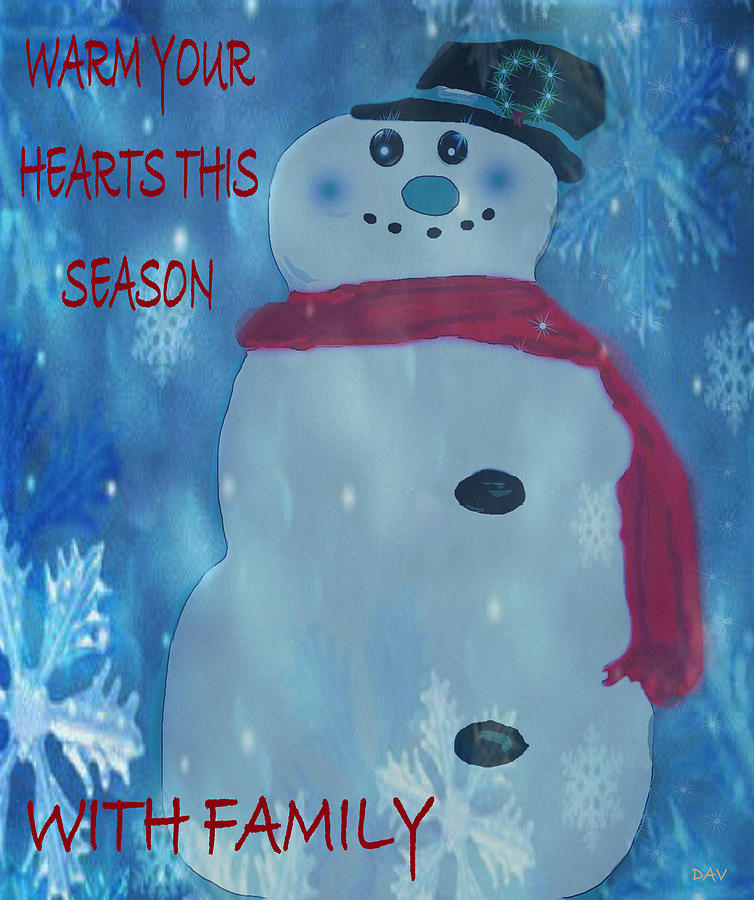 Chilly Snowman Digital Art by Debra     Vatalaro