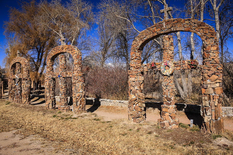 Religious Photograph - Chimayo Crosses by Chris Smith