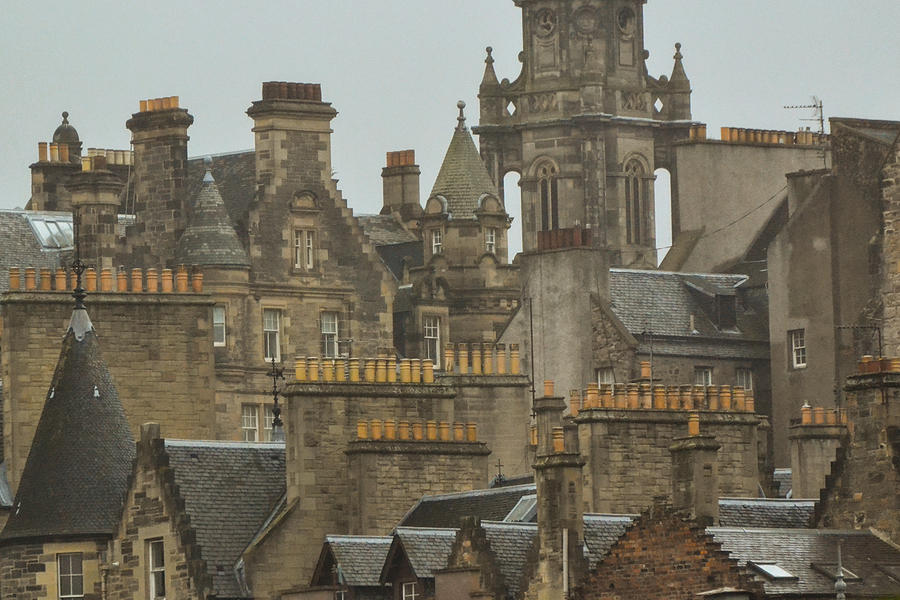Architecture Photograph - Chimney pots of Edinburgh by Bill Mock