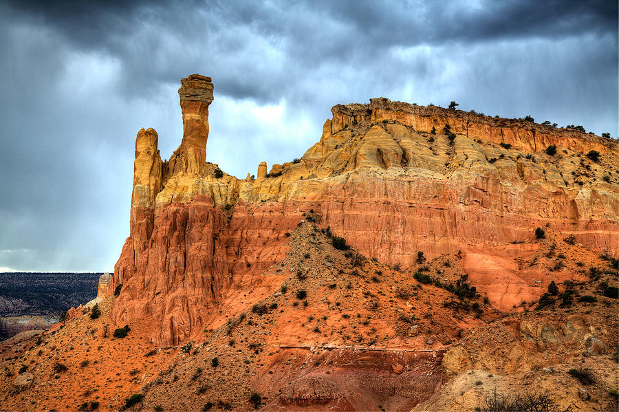 Chimney Rock Before the Storm Photograph by Alan Vance Ley