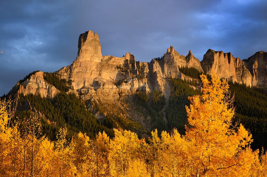 Fall Photograph - Chimney Rock by Don Dennis