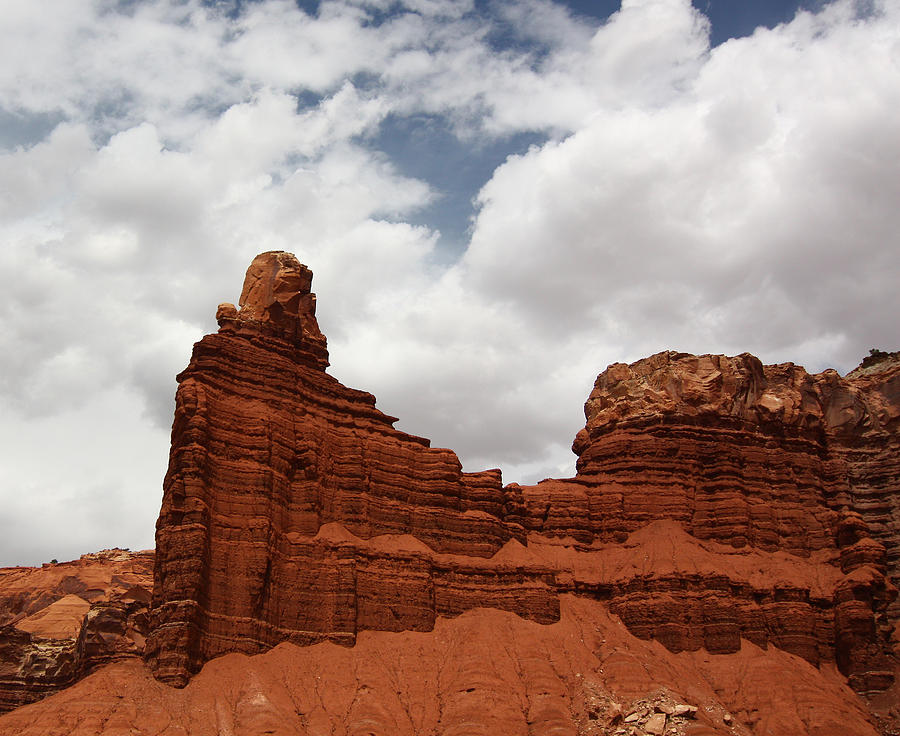 Chimney Rock in Capitol Reef National park in Utah Photograph by Jean Clark