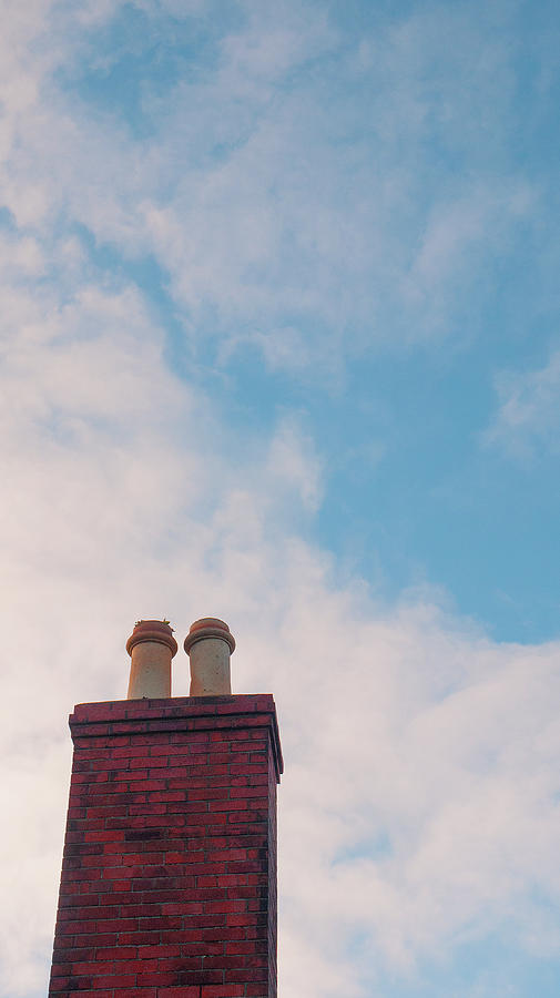 Chimney Stacks, Blue Sky Photograph by Leverstock