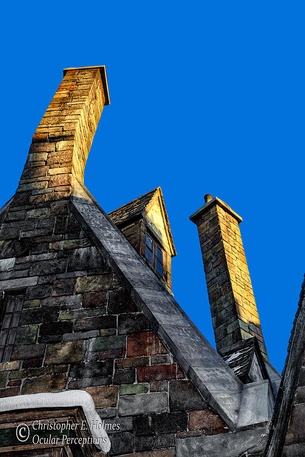 Ocular Perceptions Photograph - Chimneys by Christopher Holmes