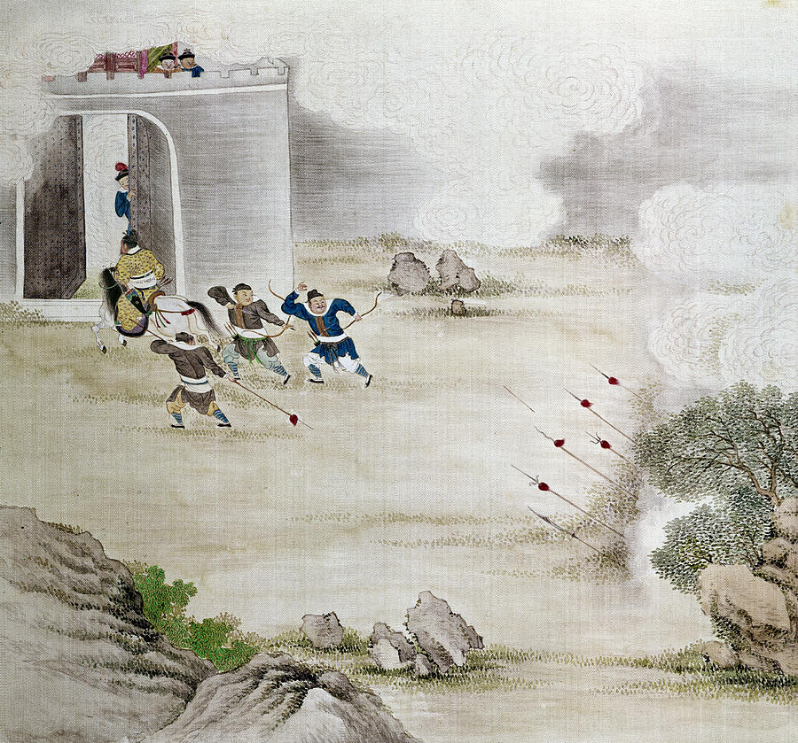 China Archers, C1820 Painting by Granger