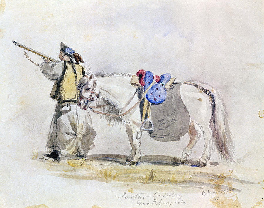 China Cavalryman, 1860 Painting by Granger