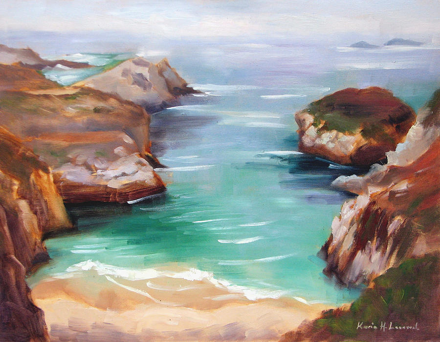Landscape Painting - China Cove Colors by Karin  Leonard