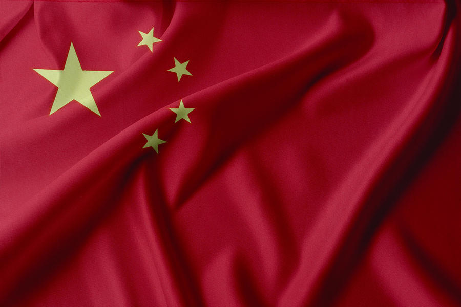 Flag Photograph - China flag  by Les Cunliffe
