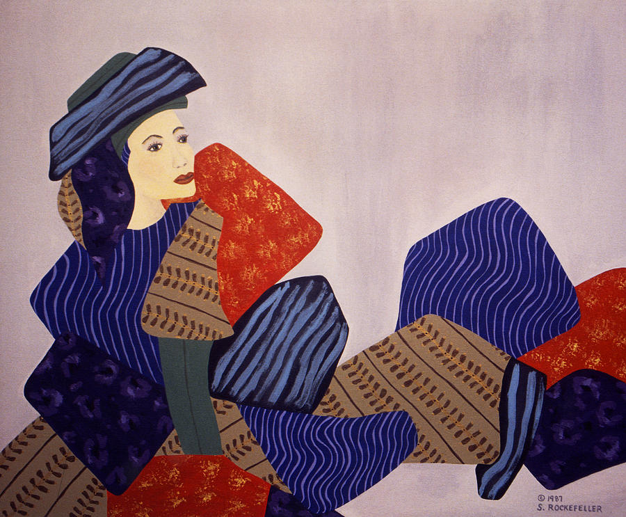 China Patterns Portrait Painting Painting by Sally Rockefeller - Fine ...