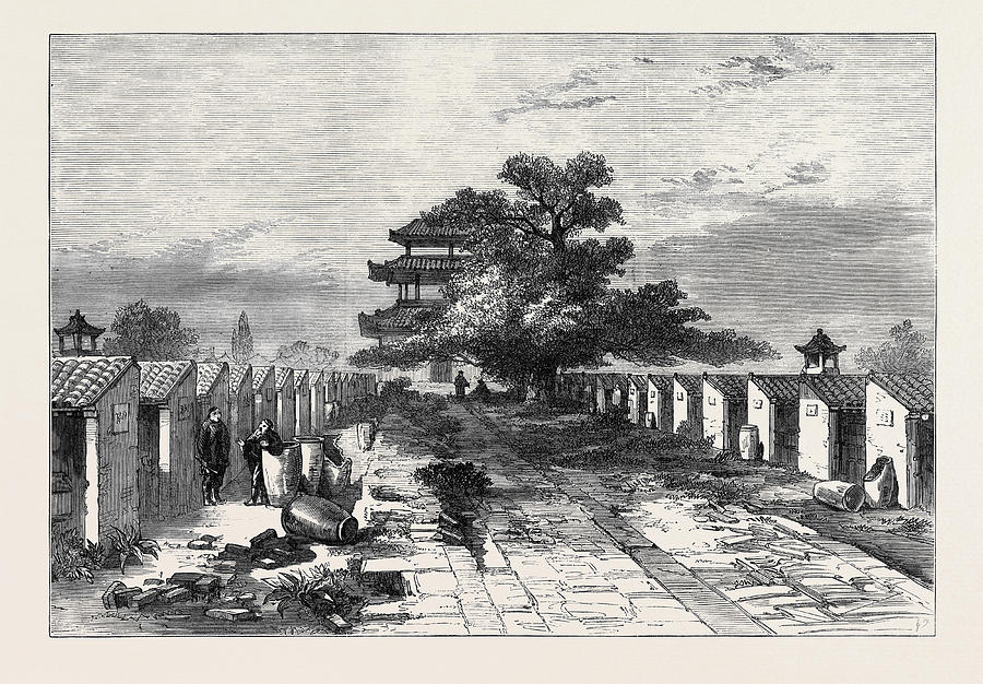 Vintage Drawing - China Place For Competitive Examinations At Pekin 1873 by Chinese School